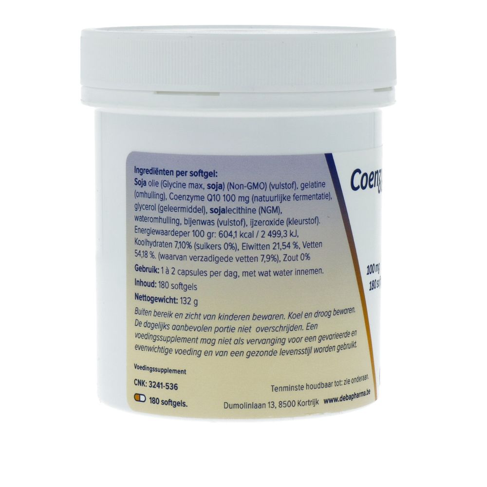 Deba Pharma Q-10 100 mg 180 softgels