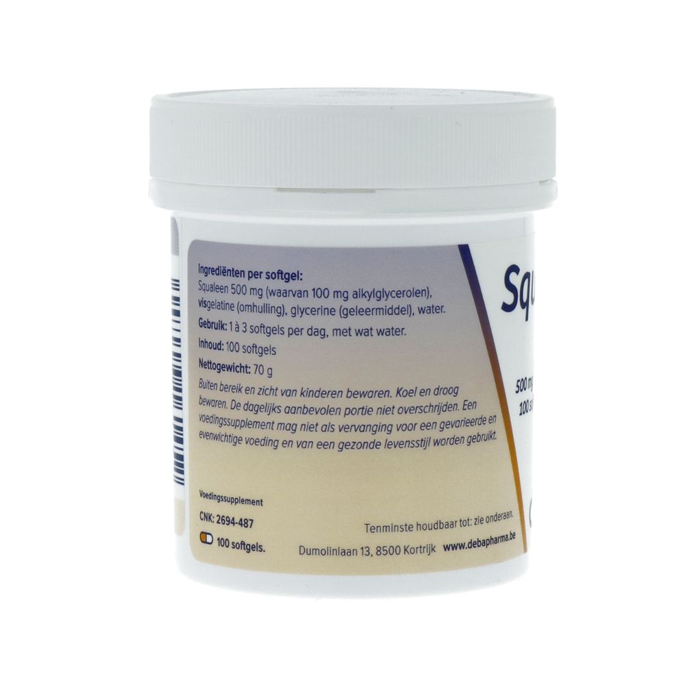 Deba Pharma Squaleen 500 mg 100 softgels