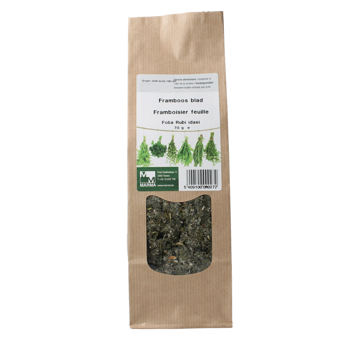 Marma Framboos blad 70 gram