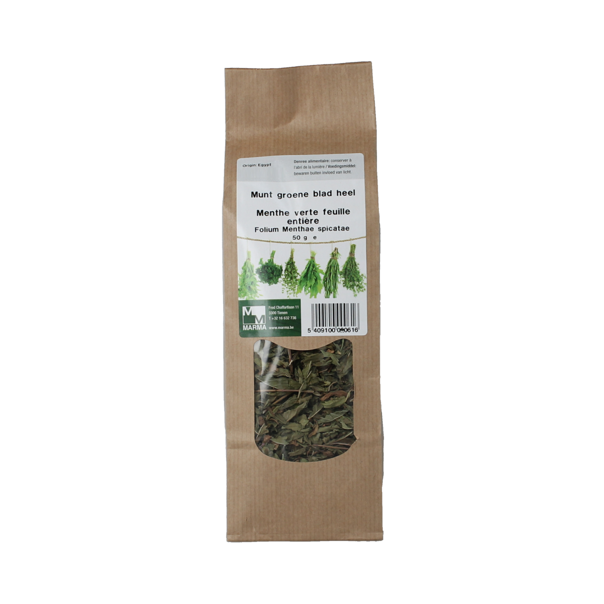 Marma Munt groene blad heel 50 gram