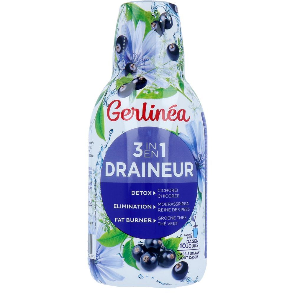 Gerlinéa Draineur 3in1 Zwarte Bes Smaak 500 ml - Gerlinea