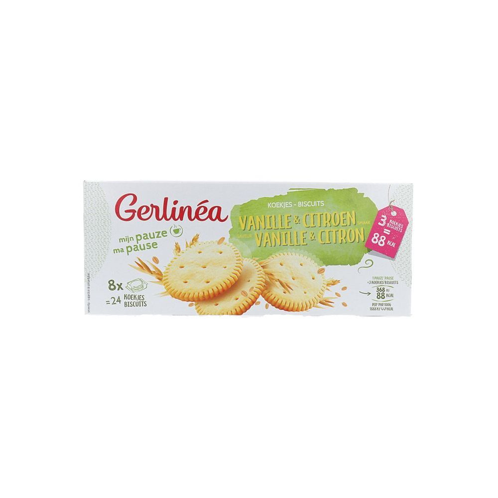 Gerlinéa Mijn Pauze Koekjes Vanille & Citroen Smaak 24 st - Gerlinea