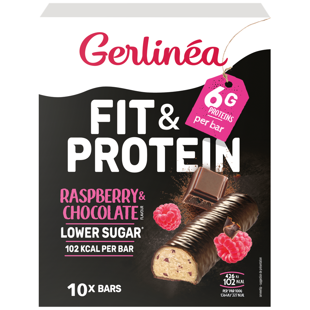 Gerlinea Fit & Protein Repen Raspberry & Chocolate 10 st