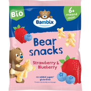 Bambix Bearsnacks Aardbei & Bosbes 6M+ Bio 180 gr