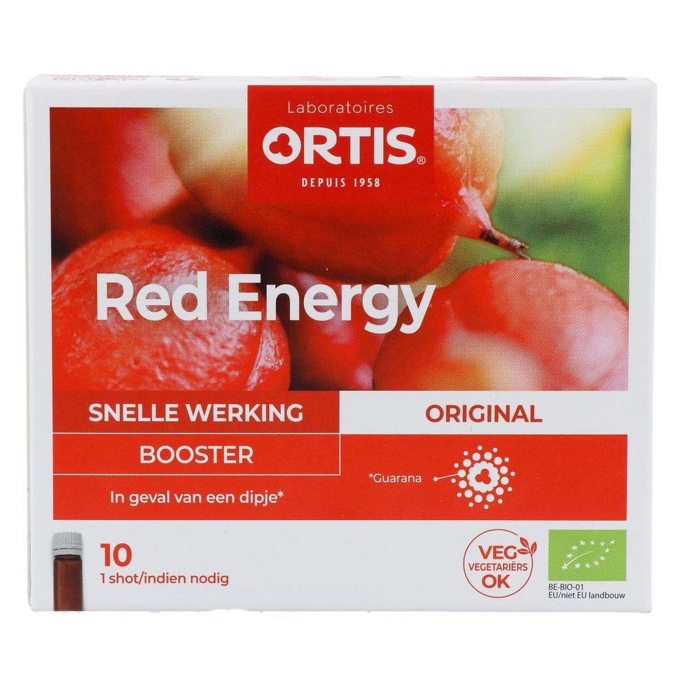 Ortis Red Energy Original Booster biologisch 10 stuks
