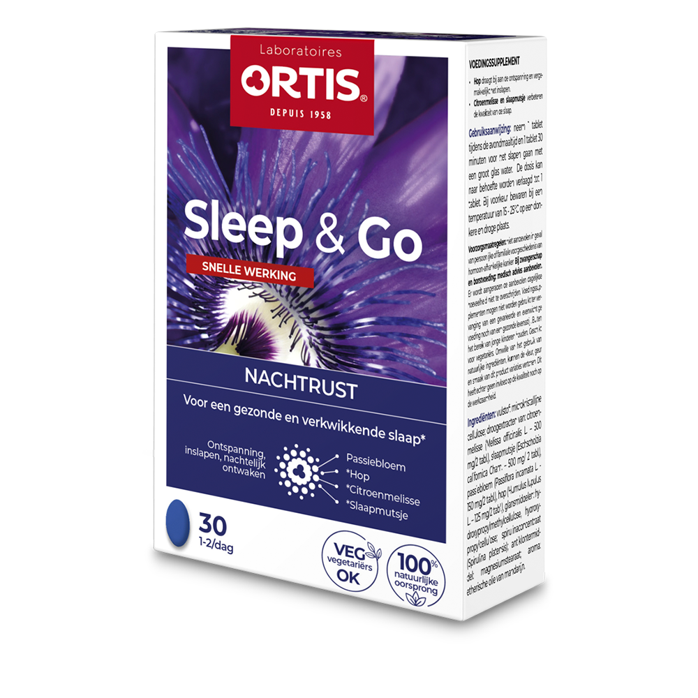 Ortis Sleep & Go Nachtrust Snelle Werking Tabletten