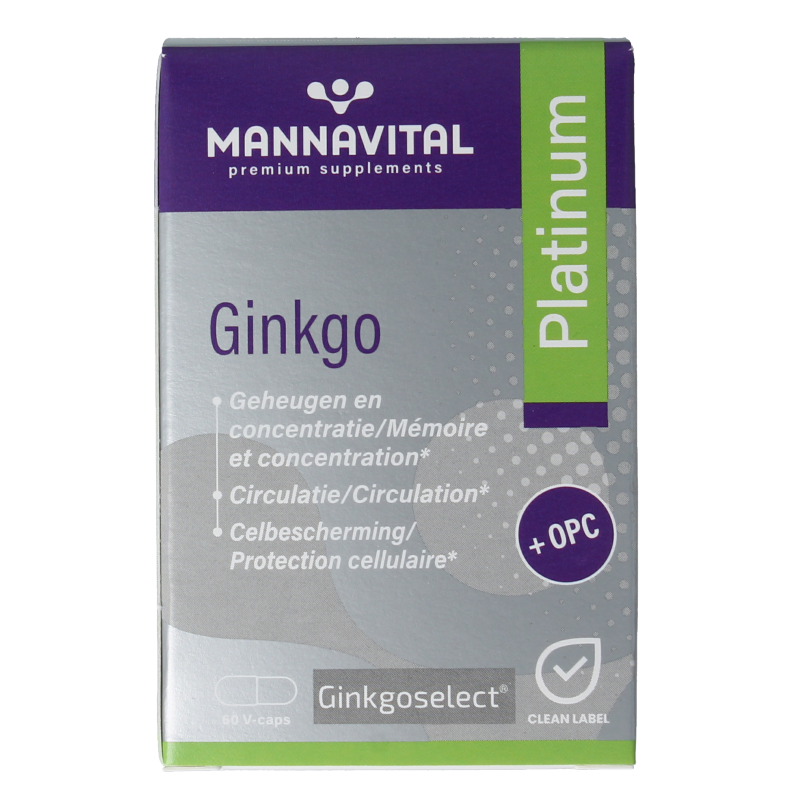 Mannavital Ginkgo platinum 60 vcaps