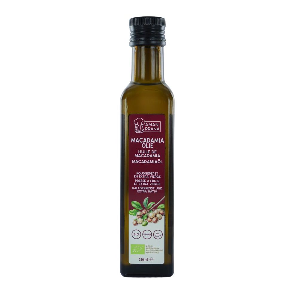 Aman Prana Macadamia Olie Biologisch 250 ml - Amanprana