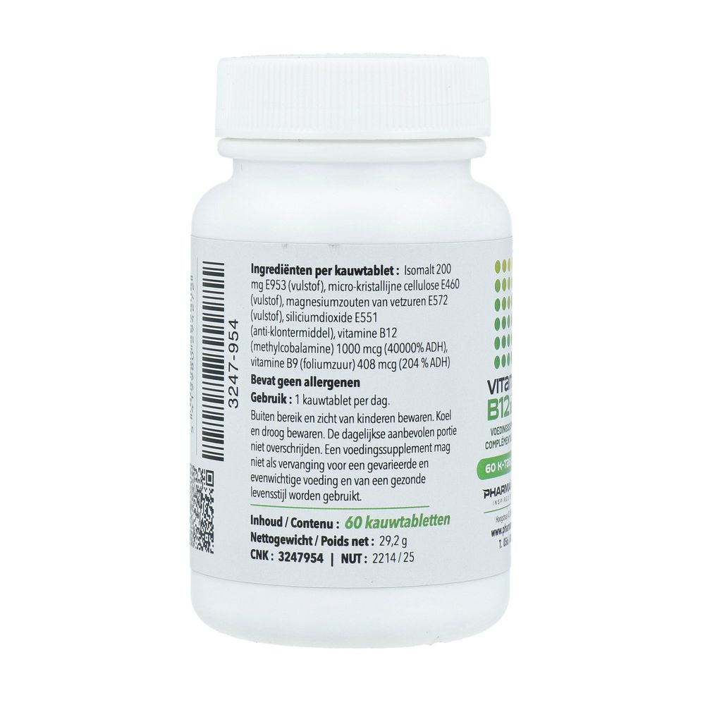 Pharmanutrics Vitamine B12 1000 mcg 60 ktabletten 60 ktb