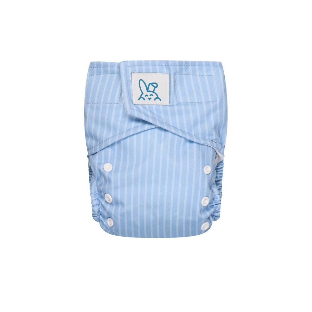 Bumbuns Herbruikbare Luier Klittenband Stripe Clear Sky/Ice Water 1 st