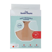 Bumbuns Herbruikbare Luier Klittenband Stripe Peach Nougat/Birch 1 st