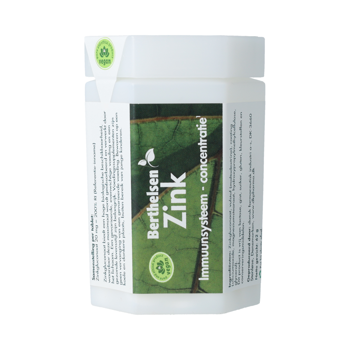 Berthelsen Zink gluconaat 20 mg 120 tabletten