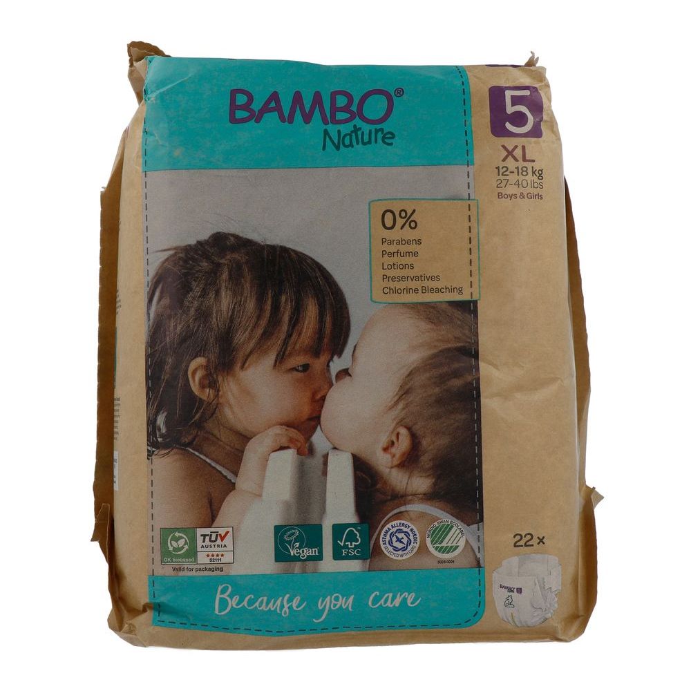 Bambo Nature Babyluiers maat 5 12-18kg 22 stuks