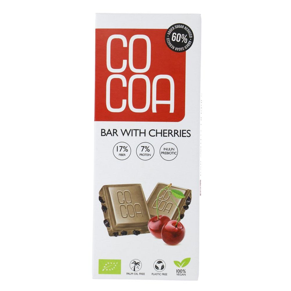 Cocoa Biologische Chocolade Reep Met Kersen 40 gr