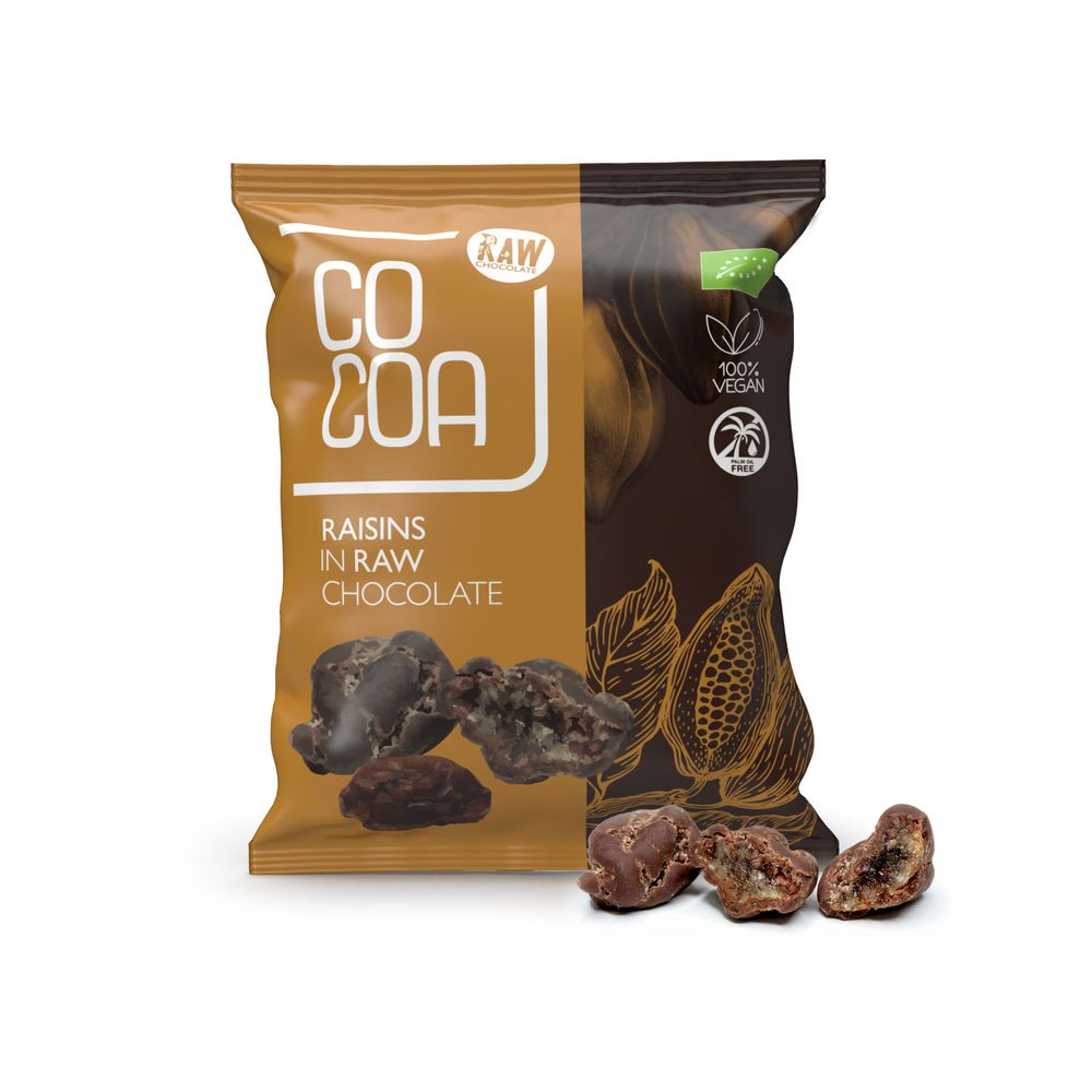 Cocoa Rozijnen met Pure Chocolade RAW 70 gr