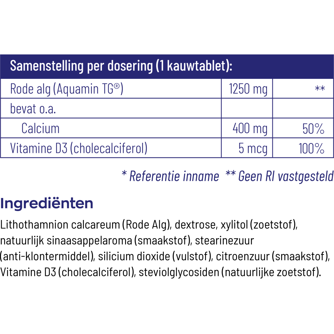 Vitakruid Calcium 400 & D3 100 kauwtabletten