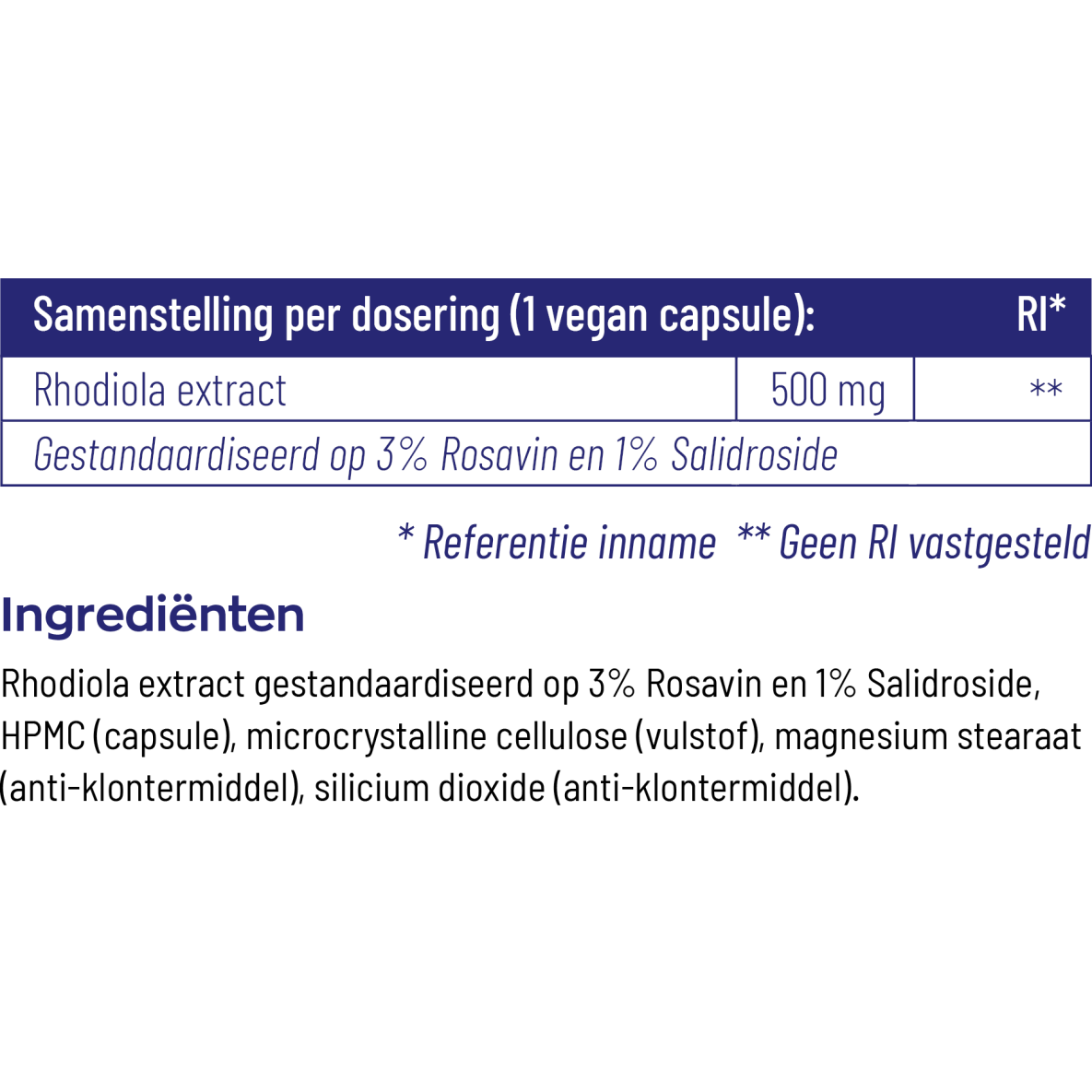 Vitakruid Rhodiola extract 500 mg 60 vcaps