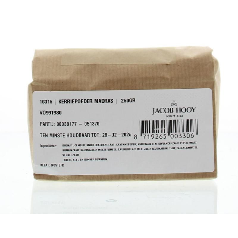 Jacob Hooy Kerriepoeder Madras 250 gram