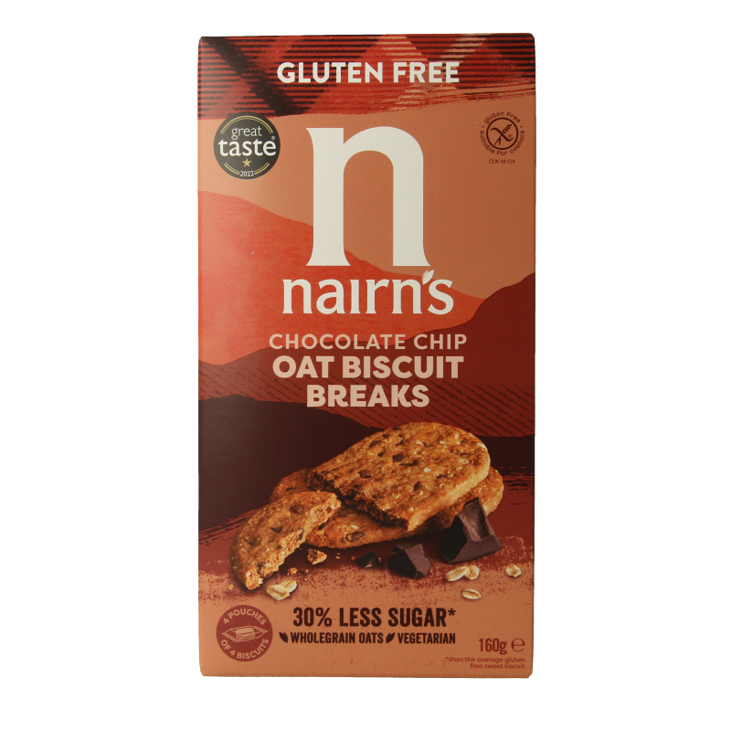 Nairns Biscuit breaks oat & chocolate chip 160 gram