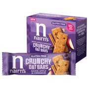 Nairns Crunchy oat bars raisin apple 160 gram