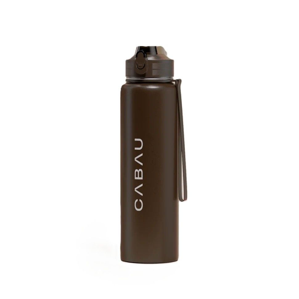 Cabau Lifestyle Bloom Bottle - Stainless Steel Chocolate Brown 1 st