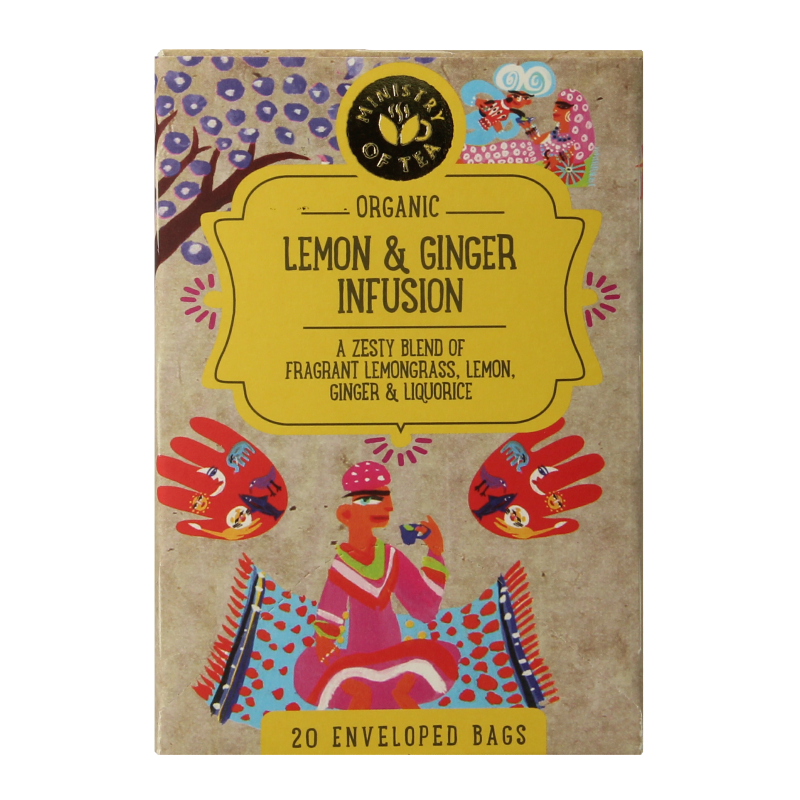 Ministry Of Tea Lemon & ginger bio 20 zakjes