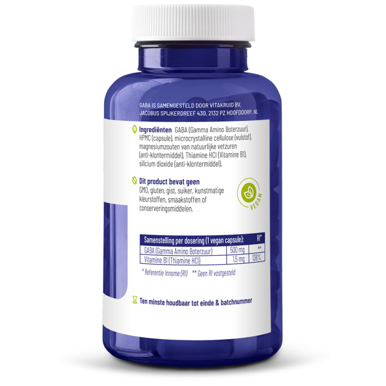 Vitakruid GABA met vitamine b1 90 vcaps