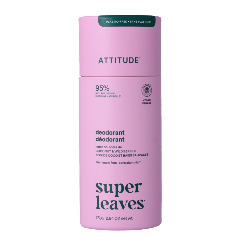 Attitude Deo super leaves coconut & wild berries 75 gram