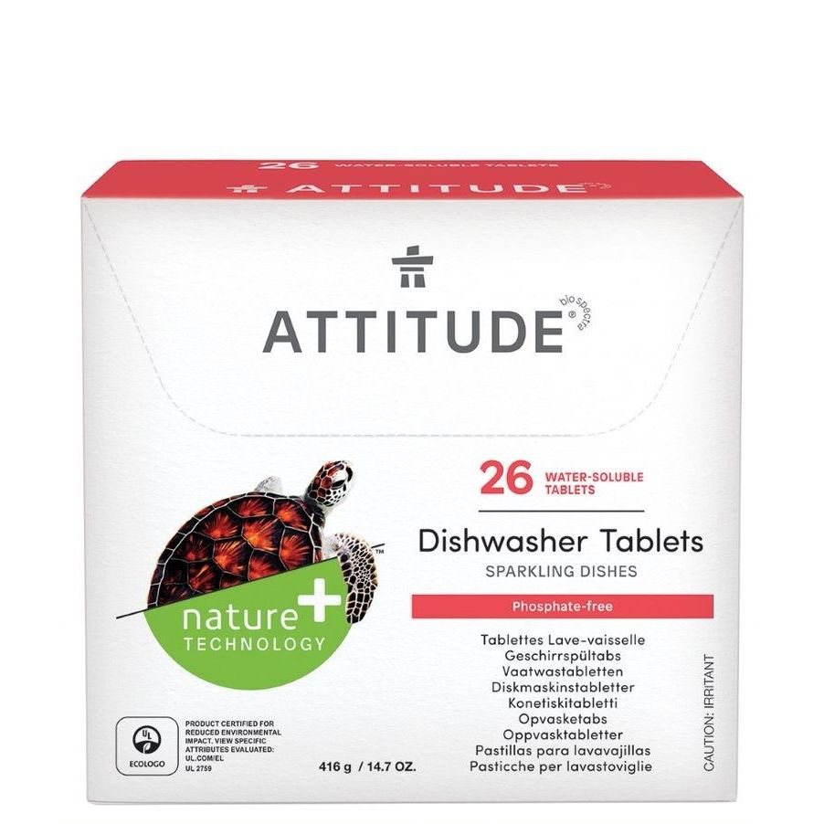 Attitude Nature+ Vaatwastabletten Fosfaatvrij 26 st