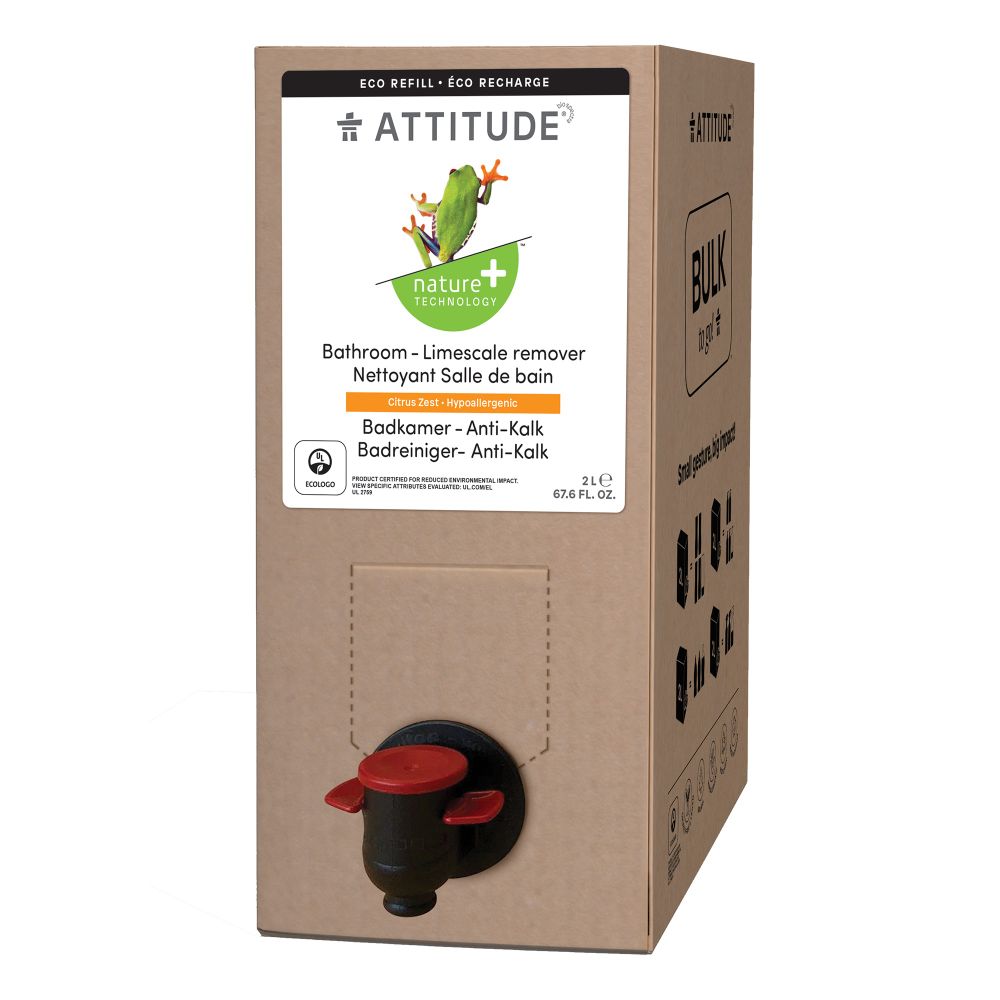 Attitude Nature+ Badkamer Anti Kalk Spray Citrus Zest Bulk to Go 2 lt