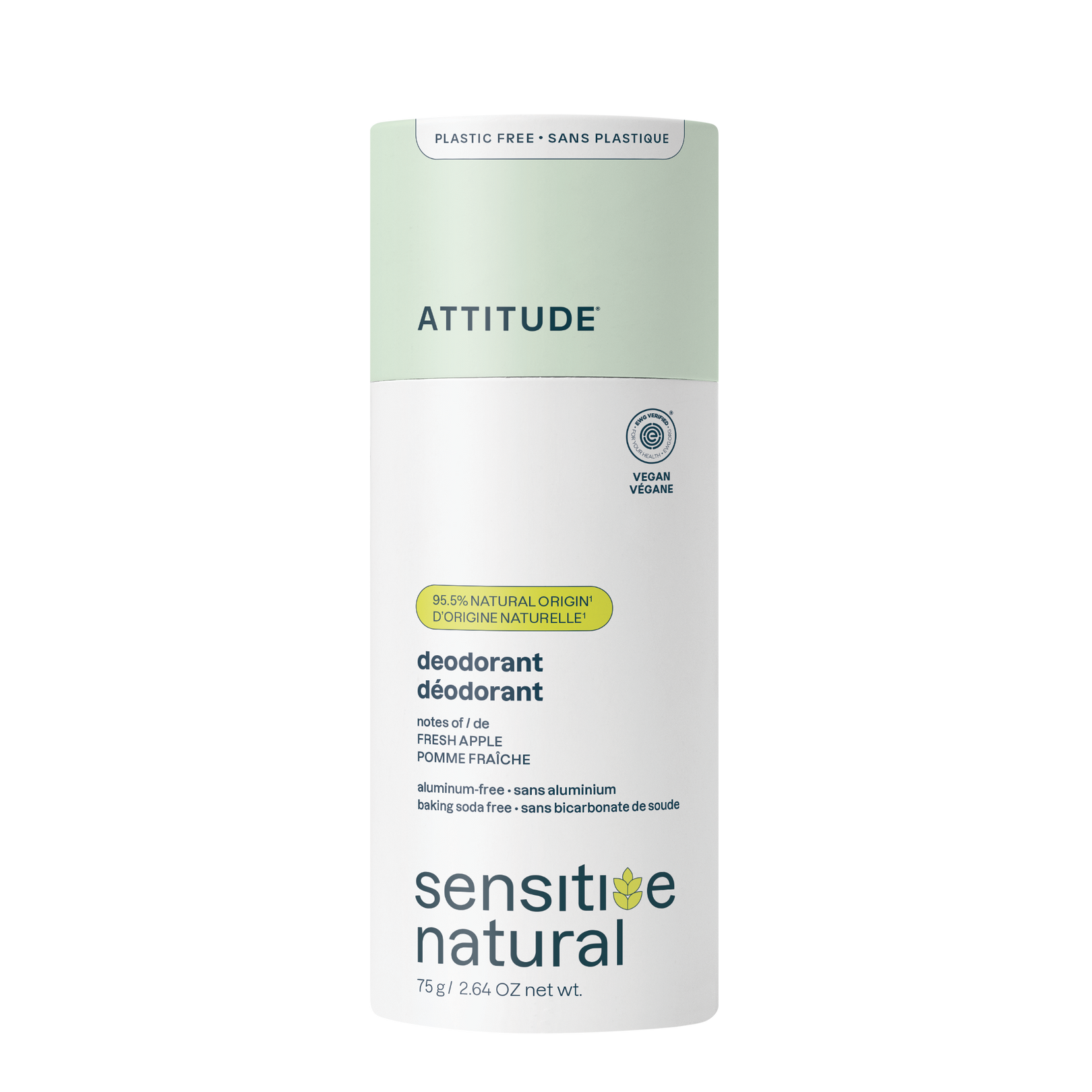 Attitude Deodorant baksoda vrij super leaves verse appel 75 gram