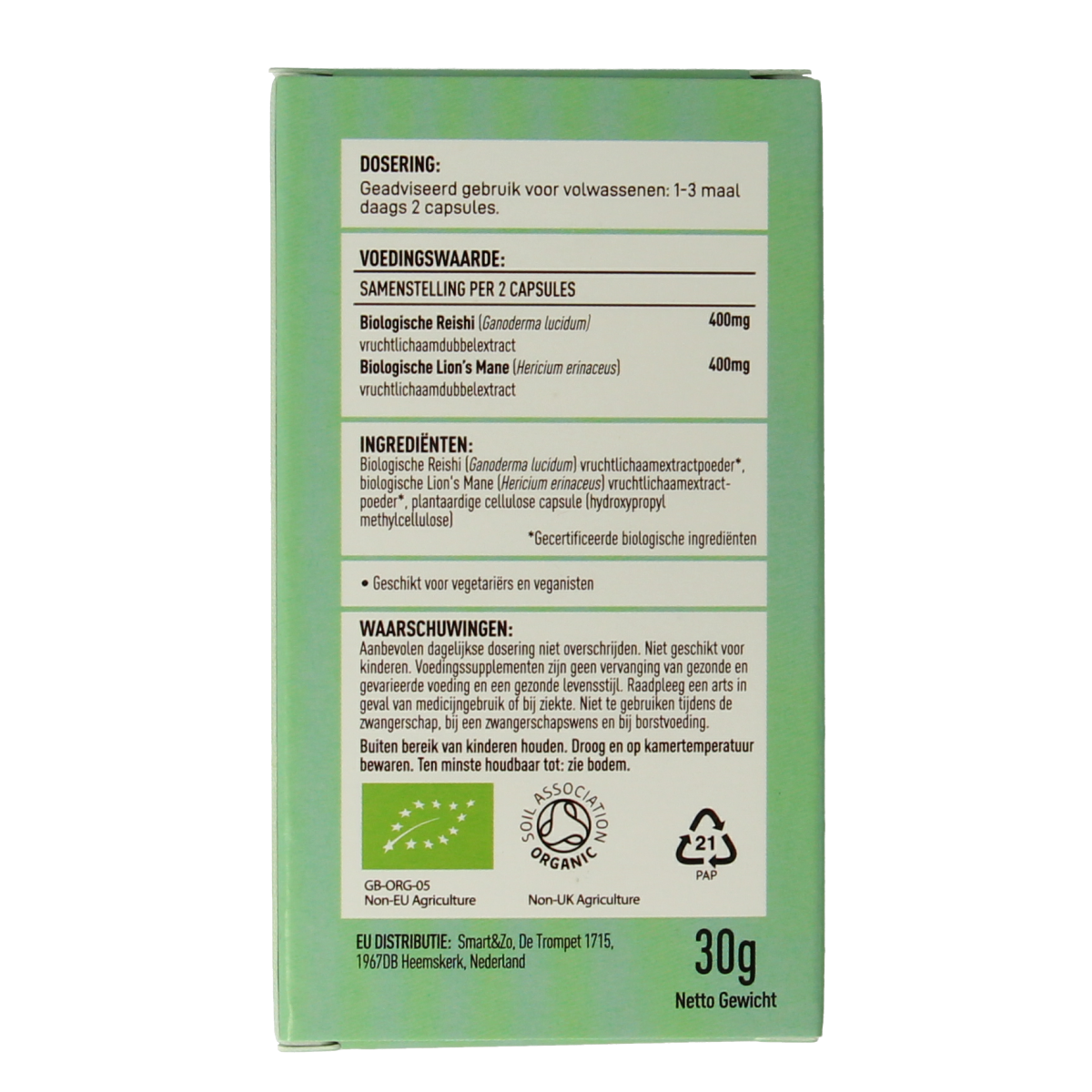 Mushrooms For Life Myco zen biologisch 60 capsules