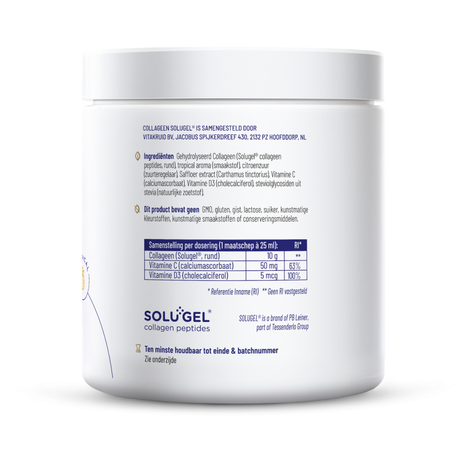 Vitakruid Collageen Solugel Poeder Tropical 250 gram