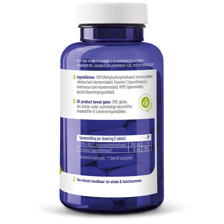 Vitakruid MSM met Vitamine C 120 tabletten