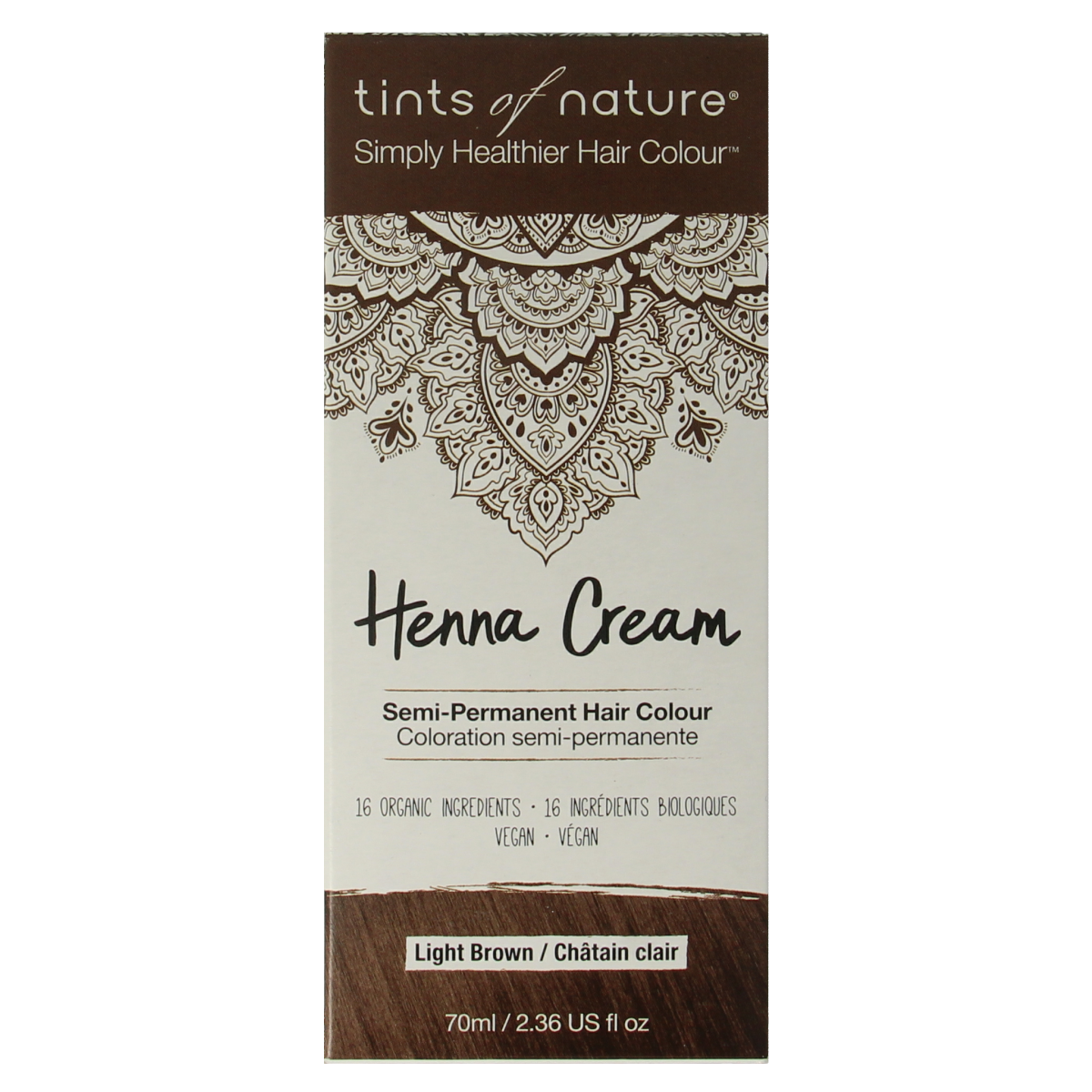 Tints Of Nature Henna cream light brown semi permanent 70 ml