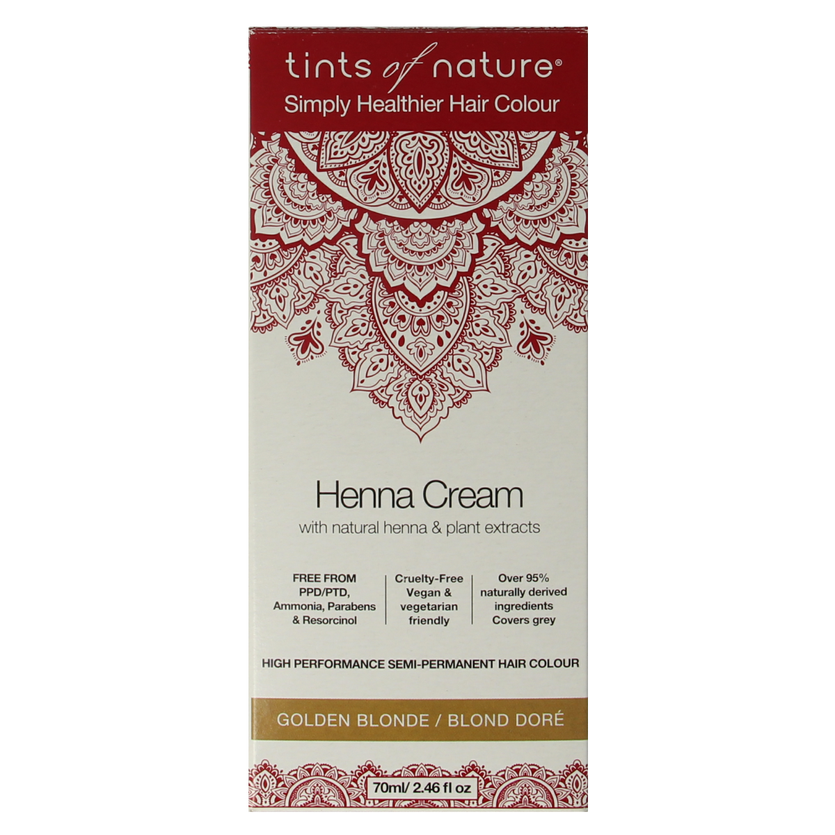 Tints Of Nature Henna cream golden blond semi permanent 70 ml