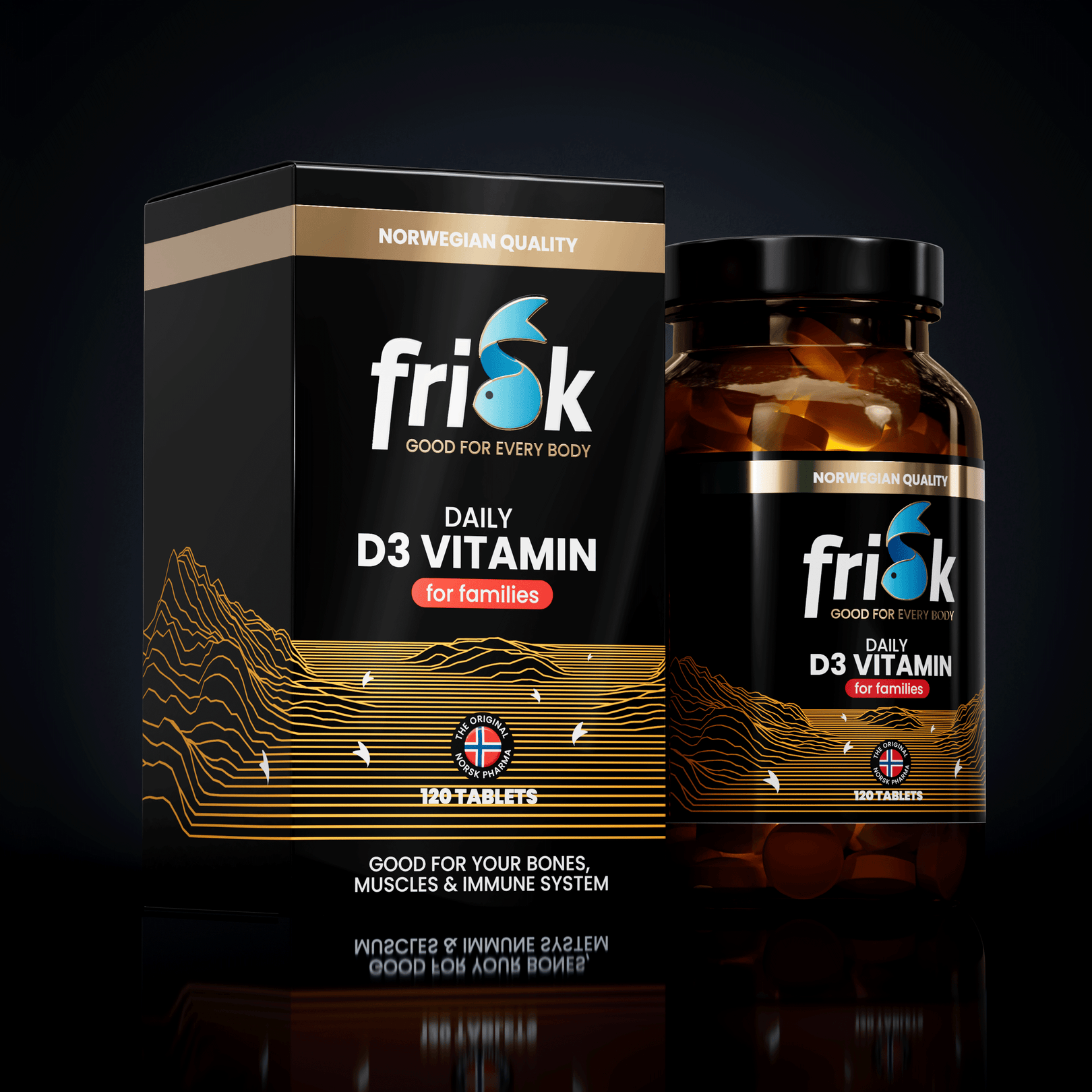 Frisk Vitamine D3 11+ dagelijks 120 tabletten