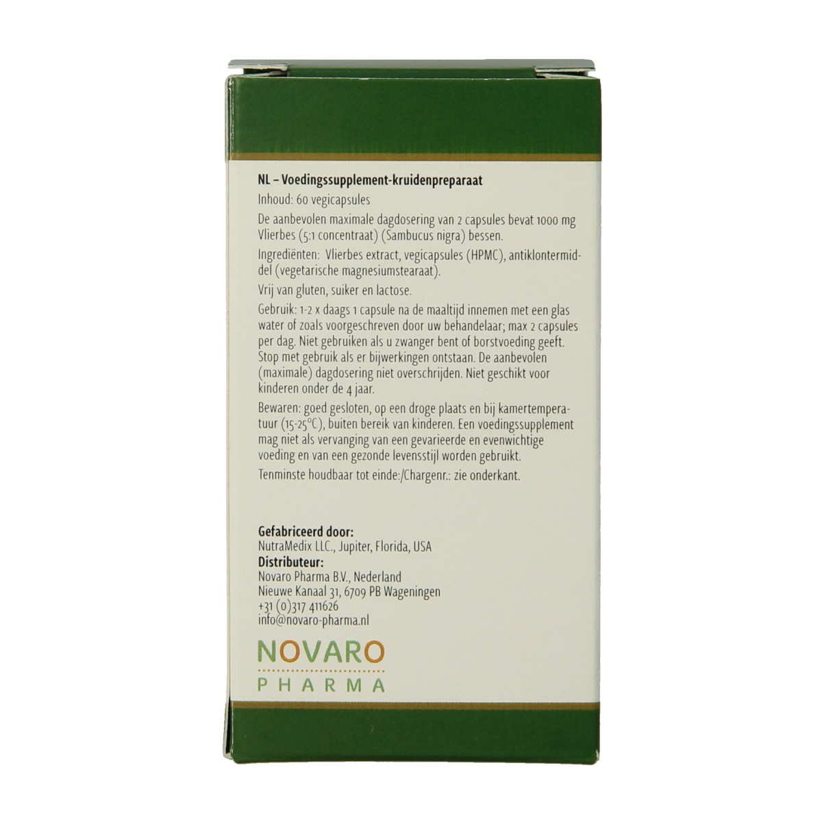 Nutramedix Vlierbes elderberry 60 capsules