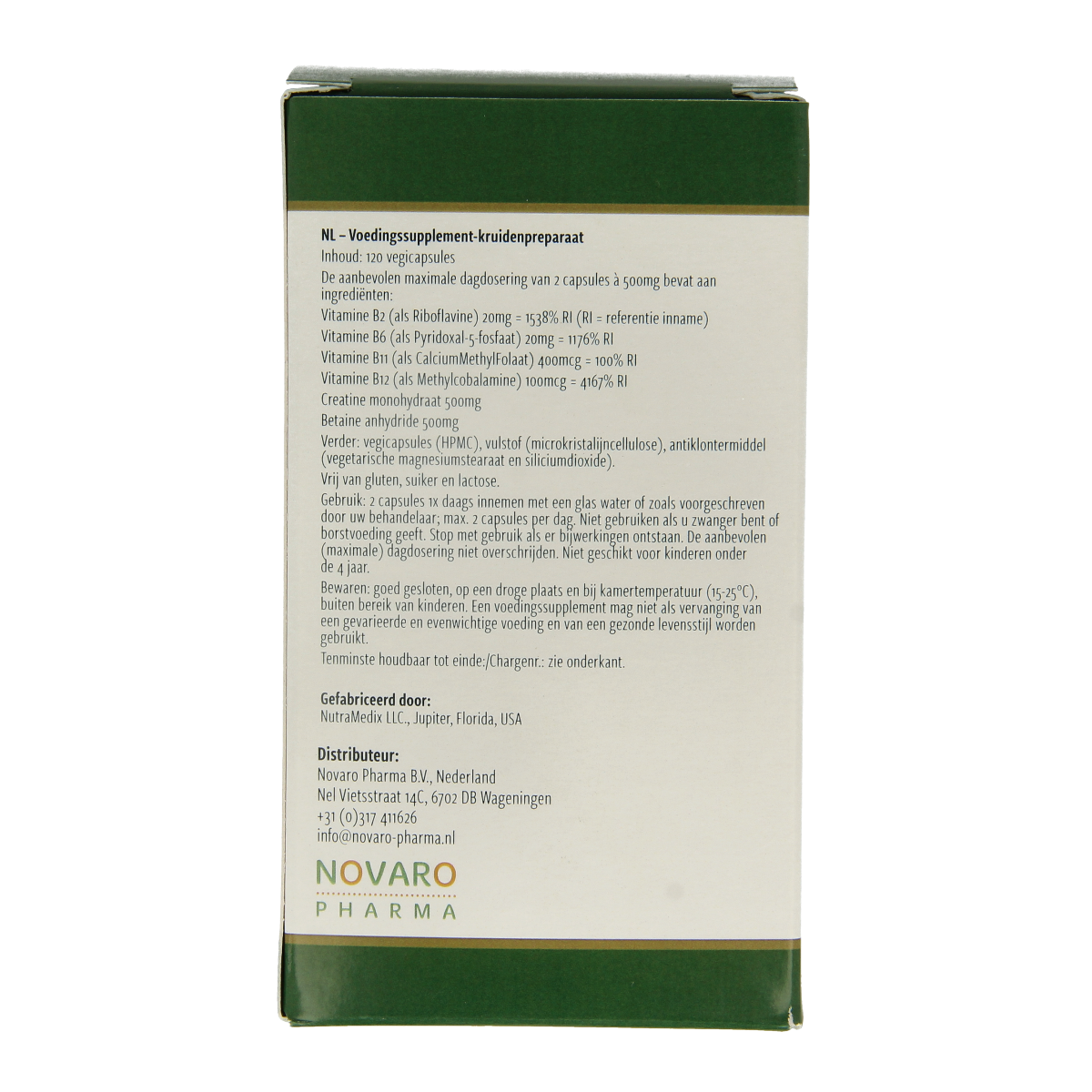 Nutramedix Methyl compleet 120 vcaps