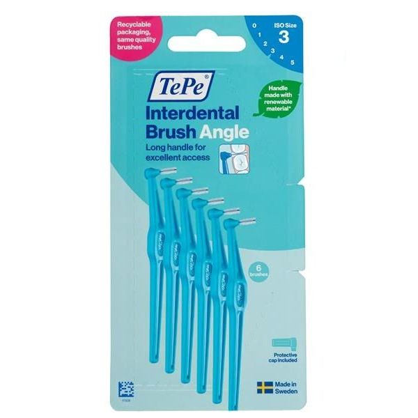 TePe Interdentale Rager Angle Blauw 0,6mm 6 stuks