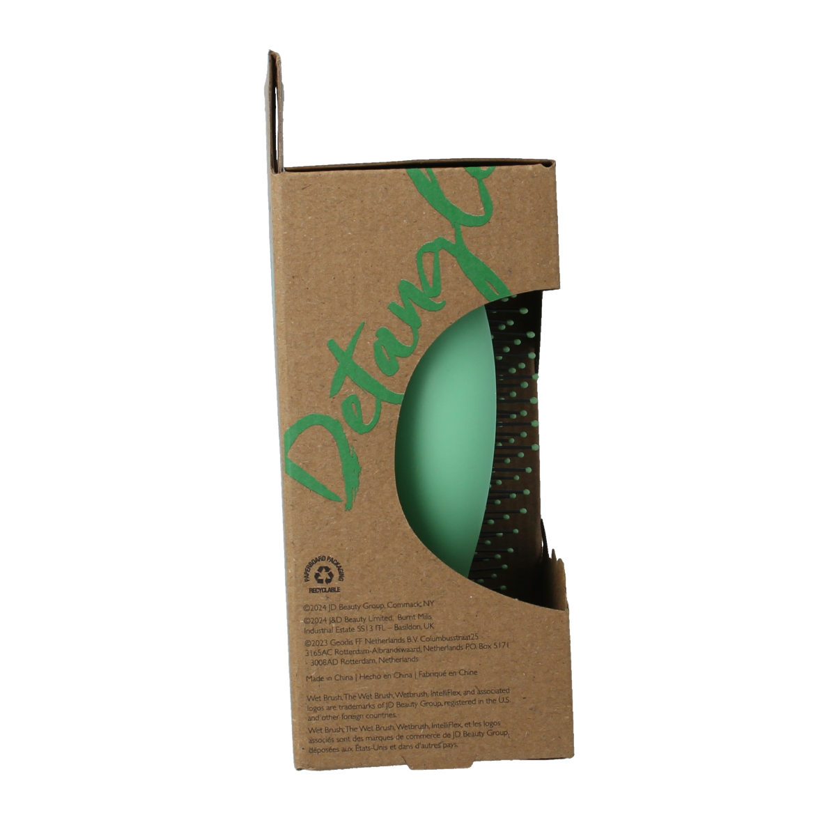 Wetbrush Go green palm detangler green tea tree oil