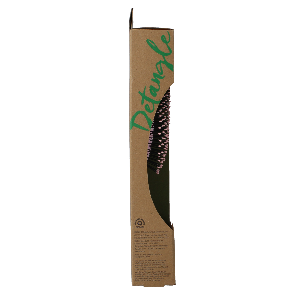 Wetbrush Go green paddle detangler pink