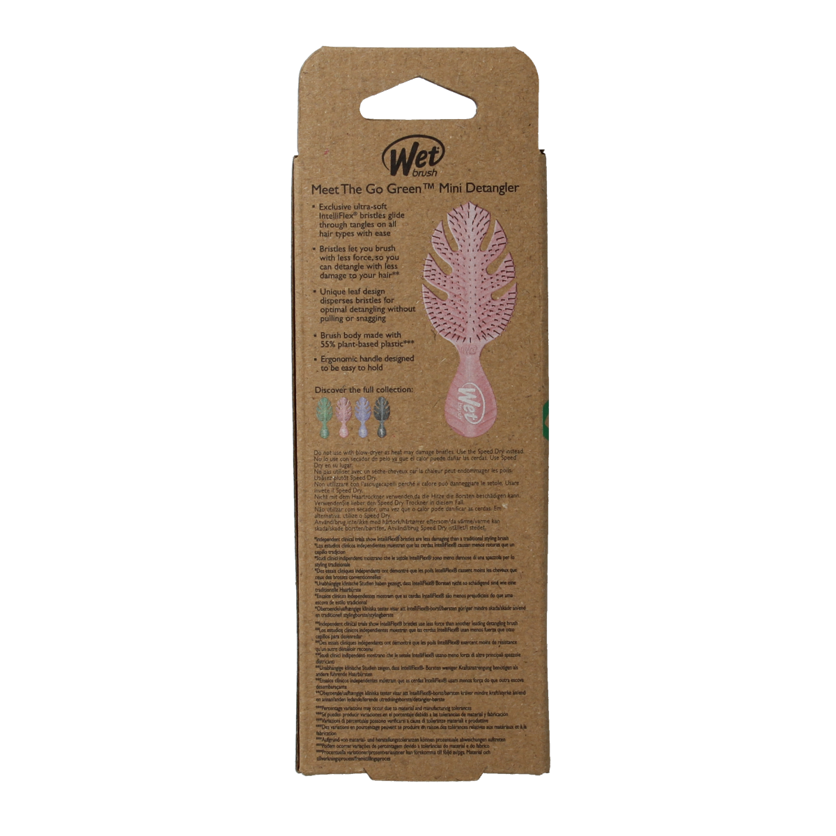 Wetbrush Go green detangler pink mini