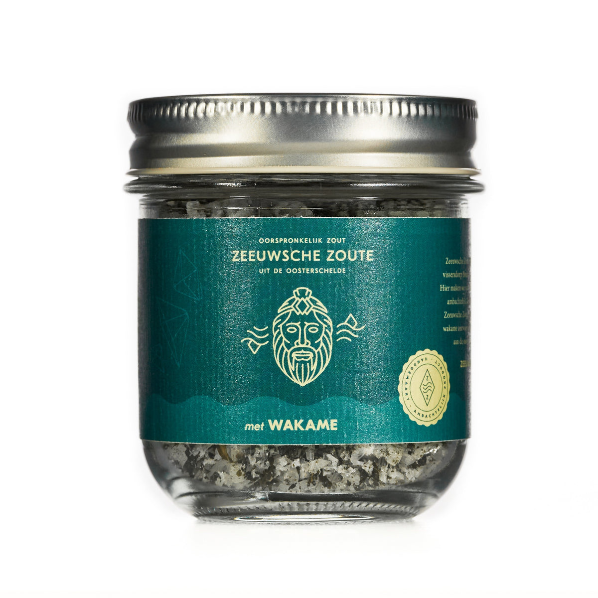 Zeeuwsche Zoute Zout met wakame glazen pot biologisch 100 gram