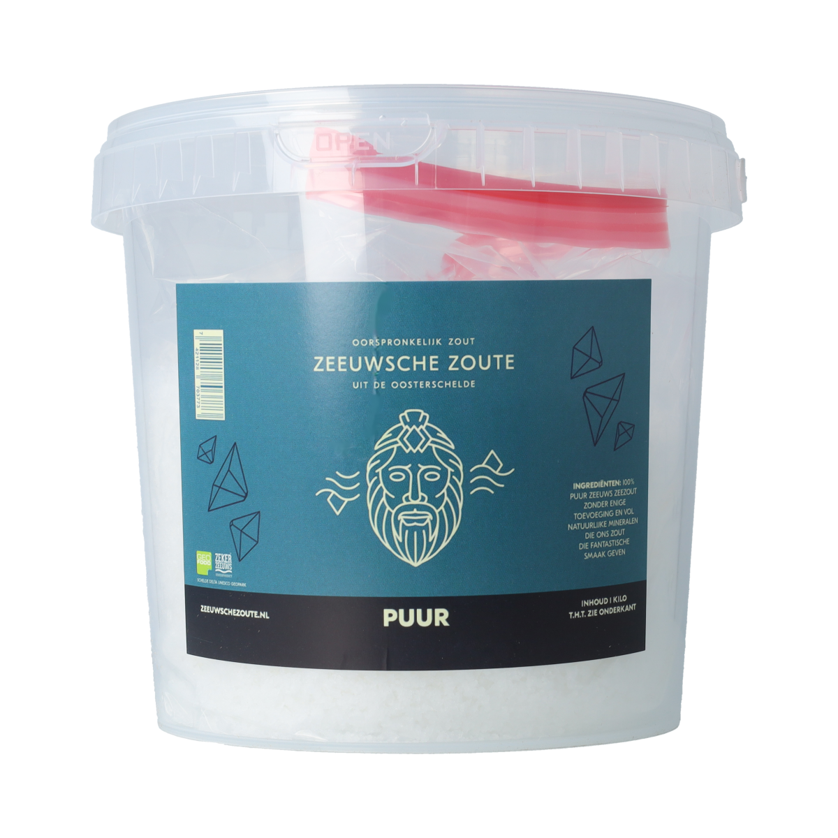 Zeeuwsche Zoute Puur zout in emmer 1 kg