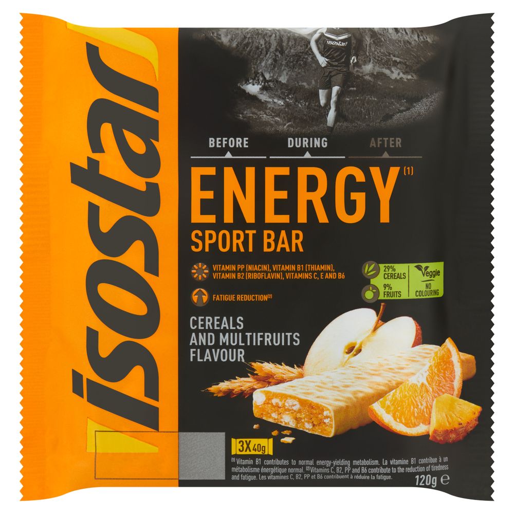 Isostar Energy Sport Bar Cereals And Multifruits Flavour 3 st