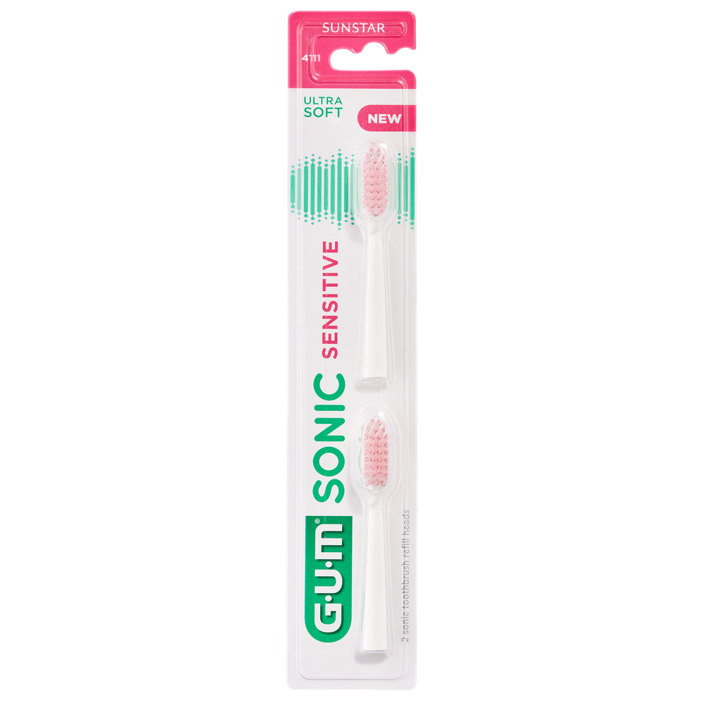 GUM Opzetborstels Sonic Sensitive 2 stuks