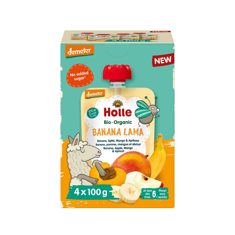 Holle Knijpruit Banana Lama Multipack 4 st