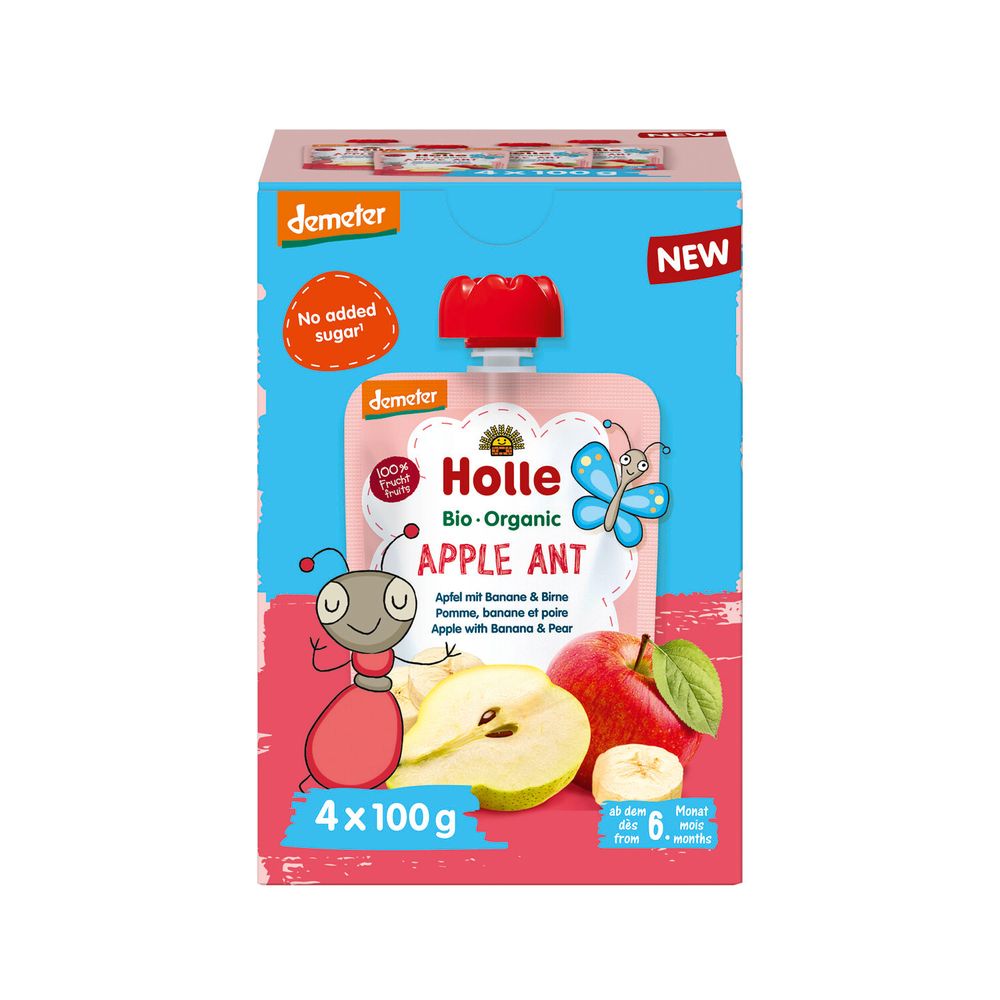 Holle Knijpfruit Apple Ant Multipack 4 st