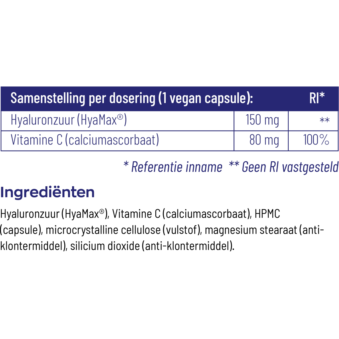 Vitakruid Hyaluronzuur 150 60 vcaps
